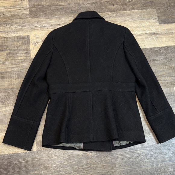 J. Crew Black Pea Coat Size 12 - Picture 5 of 5